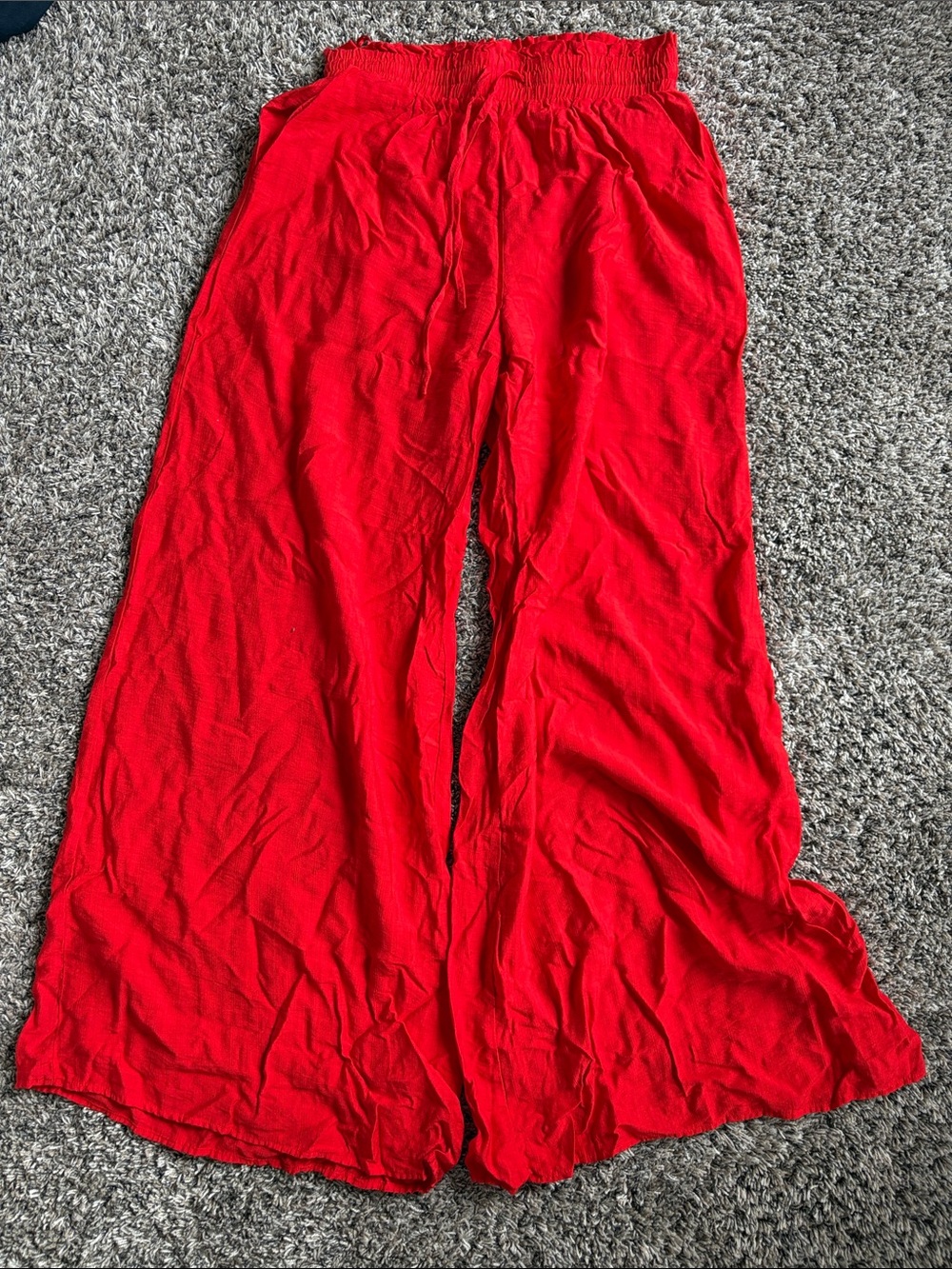Women’s Wide-Leg Red Pants